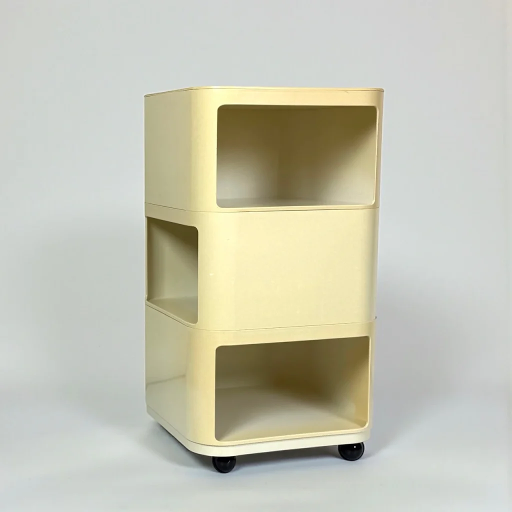 Kartell Componibili unit three module cream ABS storage Italy 1960s