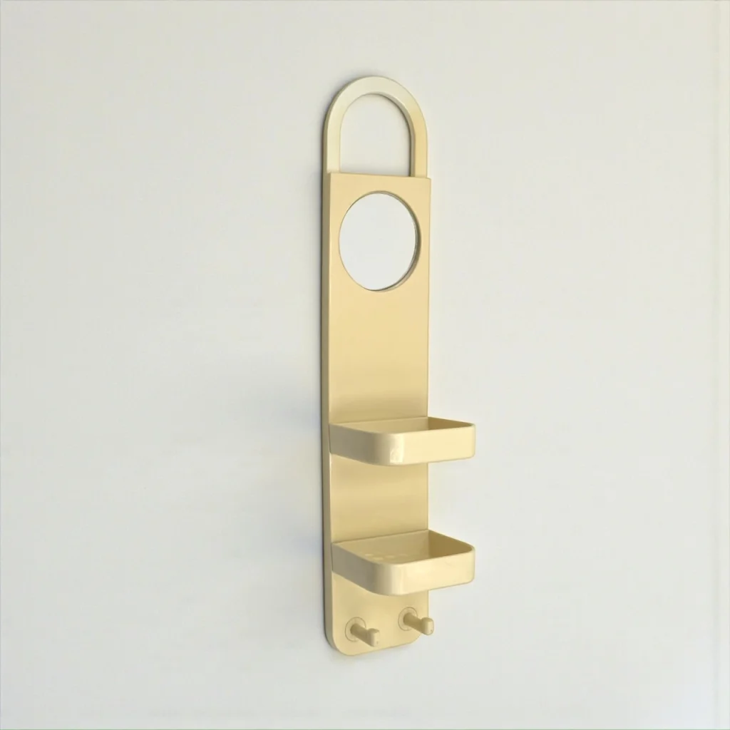 1970s wall organizer by Makio Hasuike for Gedy white plastic