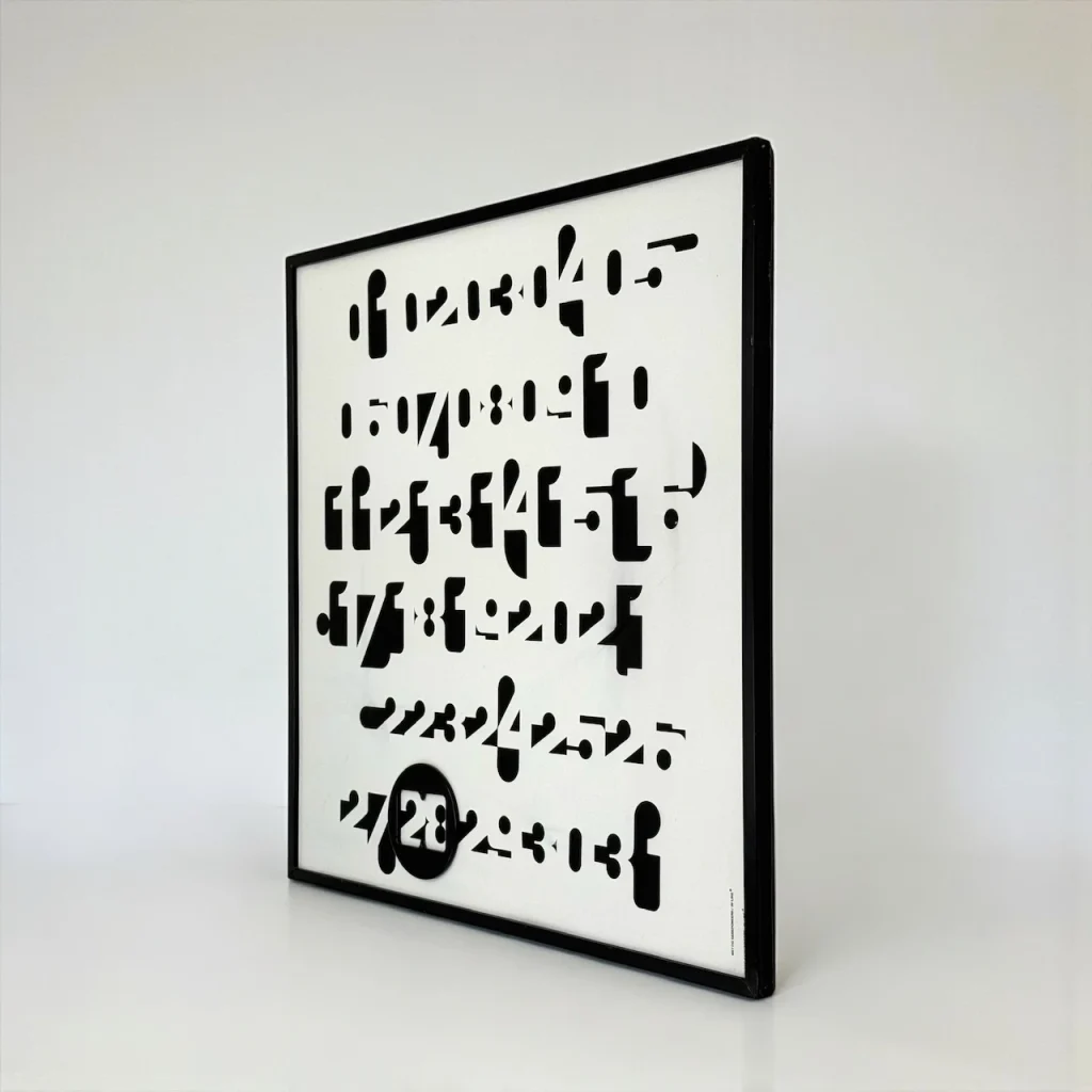 Jean-Pierre Vitrac Imbroglio perpetual wall calendar abstract graphic design France 1970s