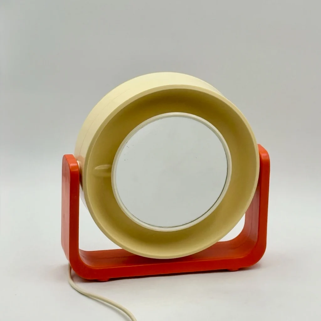 Rare Space Age mirror with lights and magnifier by Allibert West Germany, 1960s vintage