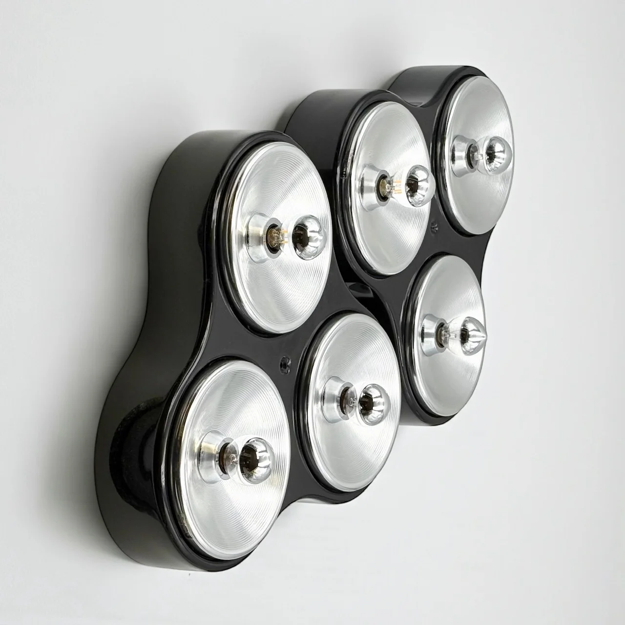 Harveiluce space age lamp pair ceiling and wall lighting Italy 1970s