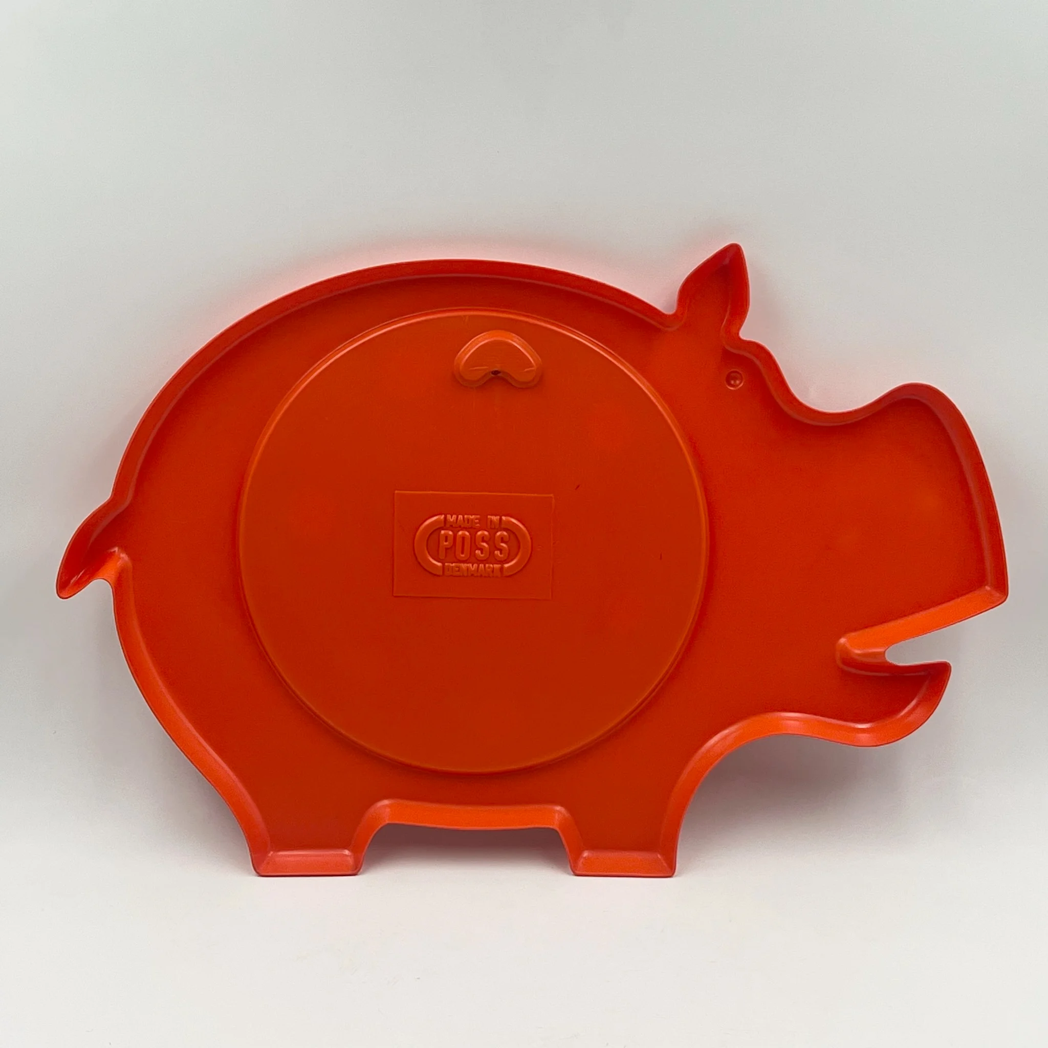 70s Orange Mirror - Vintage Danish Hippo-Shaped Space Age Design - Image 8