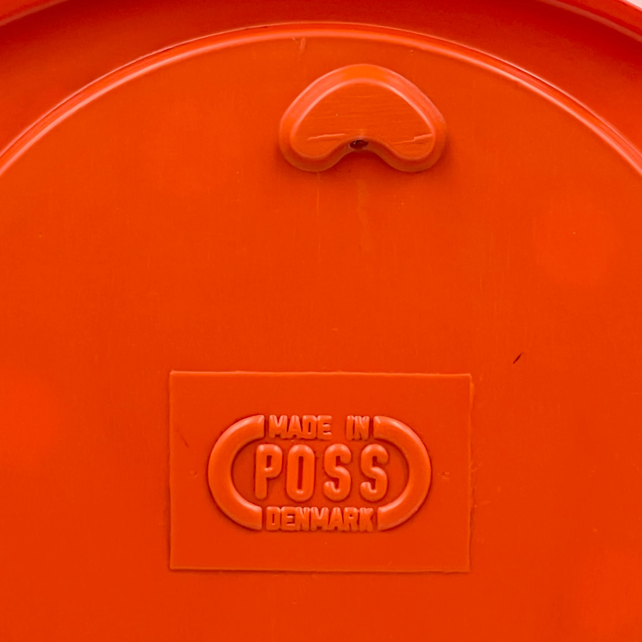 70s Orange Mirror - Vintage Danish Hippo-Shaped Space Age Design - Image 9