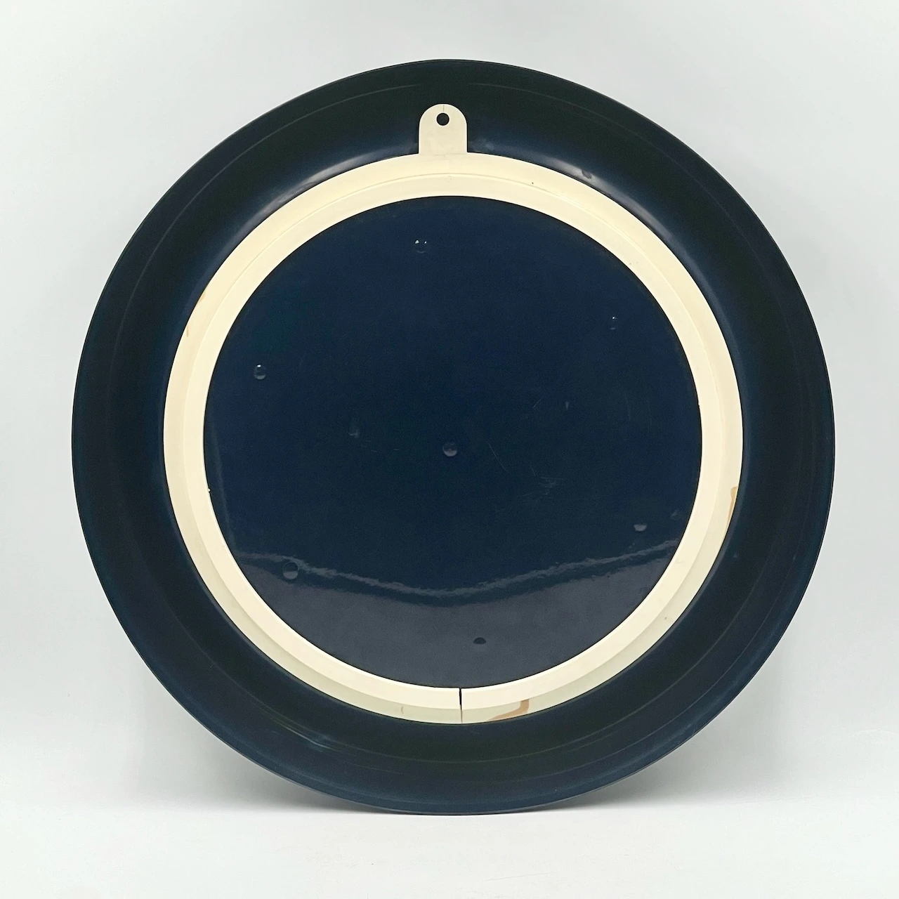 70s Plastic Mirror: Vintage Blue Round Design for Retro Interiors - Image 6