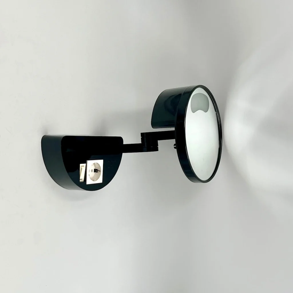 70s Wall Mirror with Light by Makio Hasuike for Gedy – Italian Design Classic - Image 12