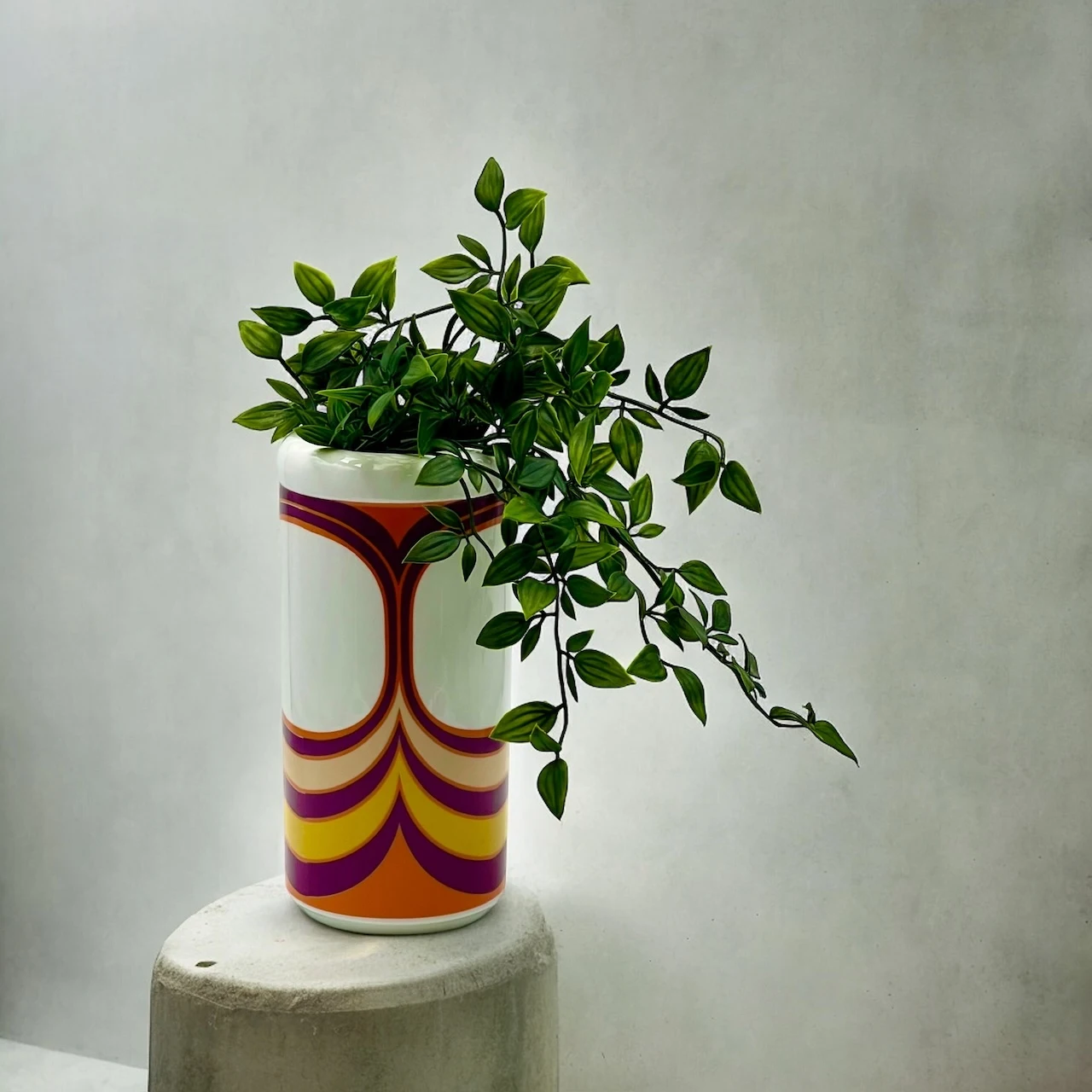 Beautiful Space Age Krautheim Porcelain Vase 60s Vibrant Design - Image 10