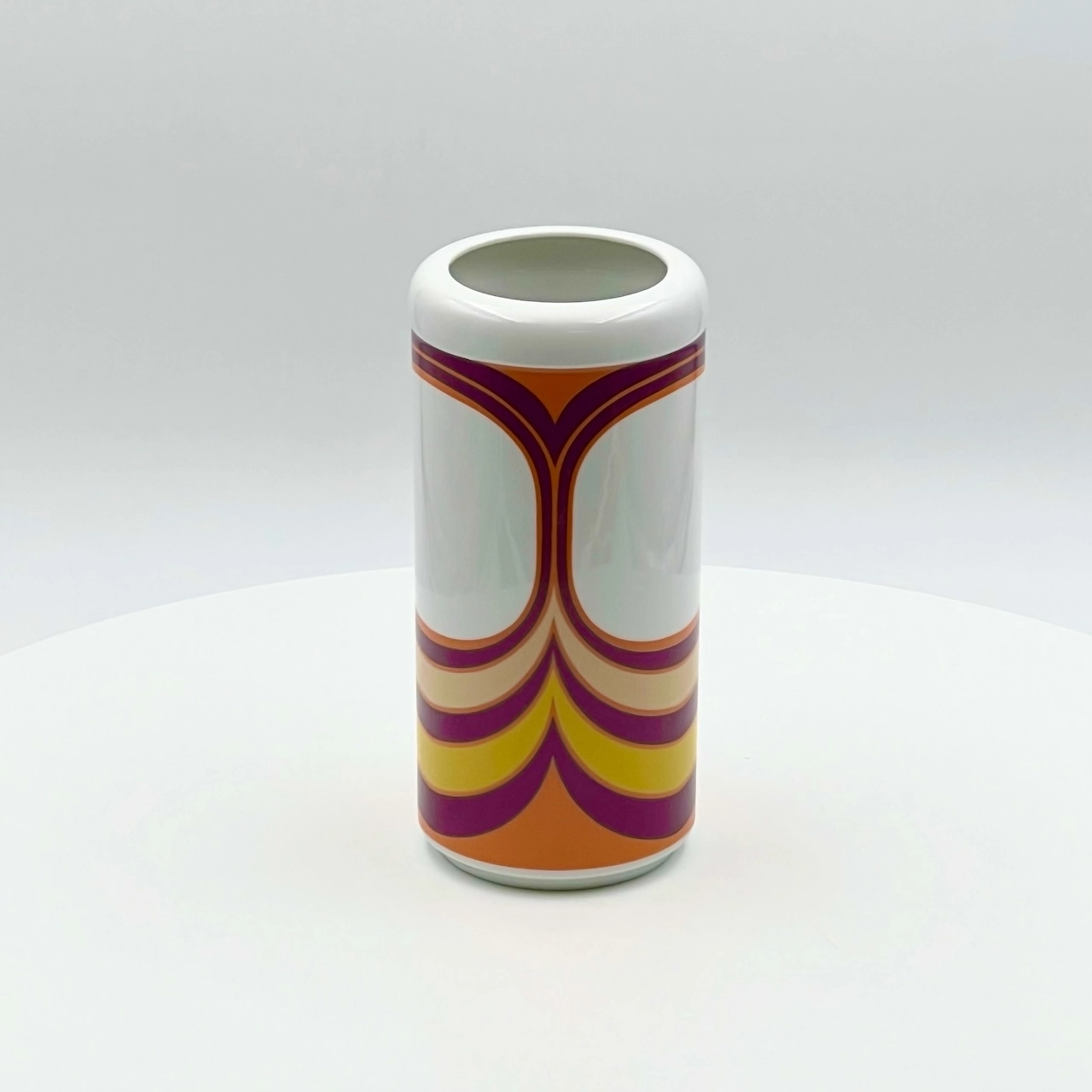 Beautiful Space Age Krautheim Porcelain Vase 60s Vibrant Design - Image 3