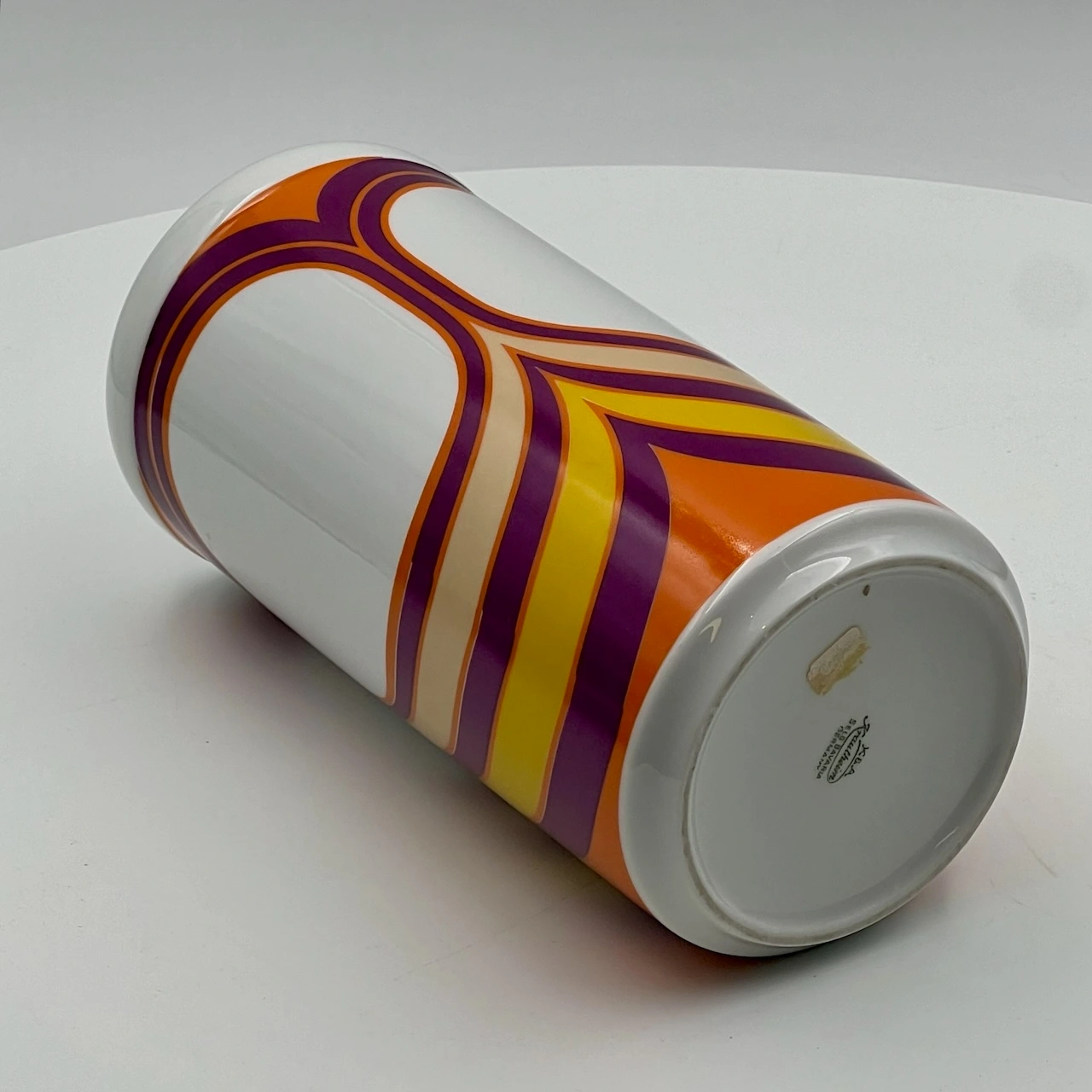 Beautiful Space Age Krautheim Porcelain Vase 60s Vibrant Design - Image 4