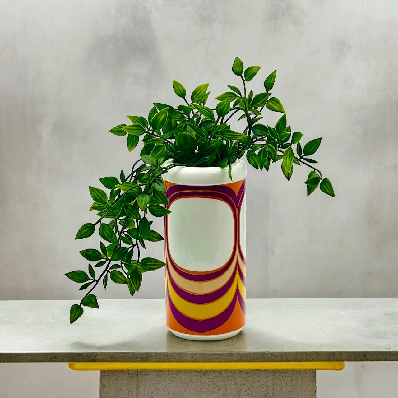 Beautiful Space Age Krautheim Porcelain Vase 60s Vibrant Design - Image 7