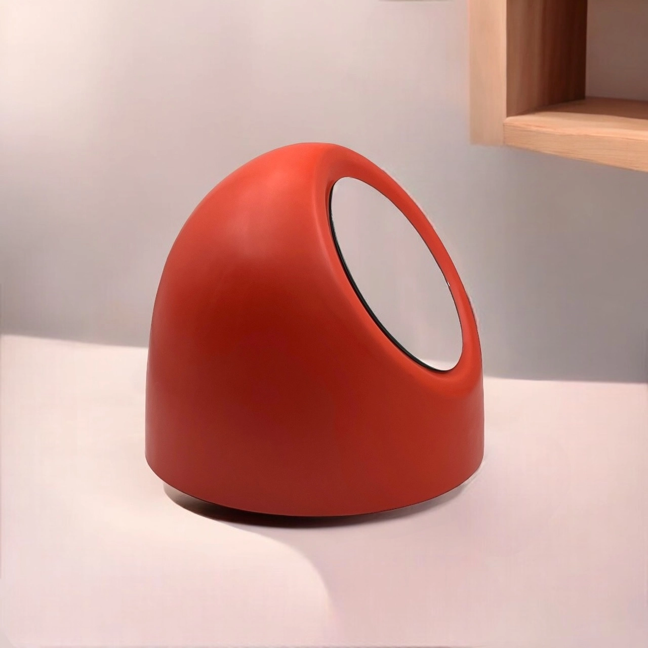 Vintage Lipstick Table Mirror by Cassina - Iconic Orange Egg Shape - Image 6