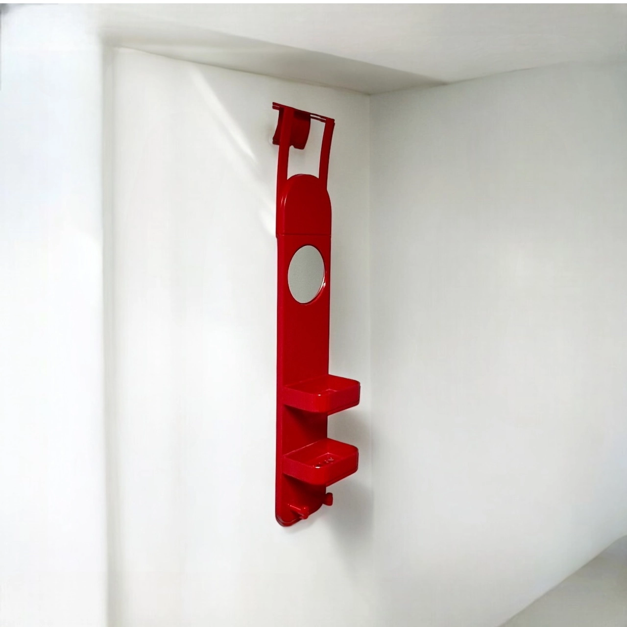 Stylish Plastic Wall Organizer - 70s Space Age Bathroom Storage Makio Hasuike - Image 8