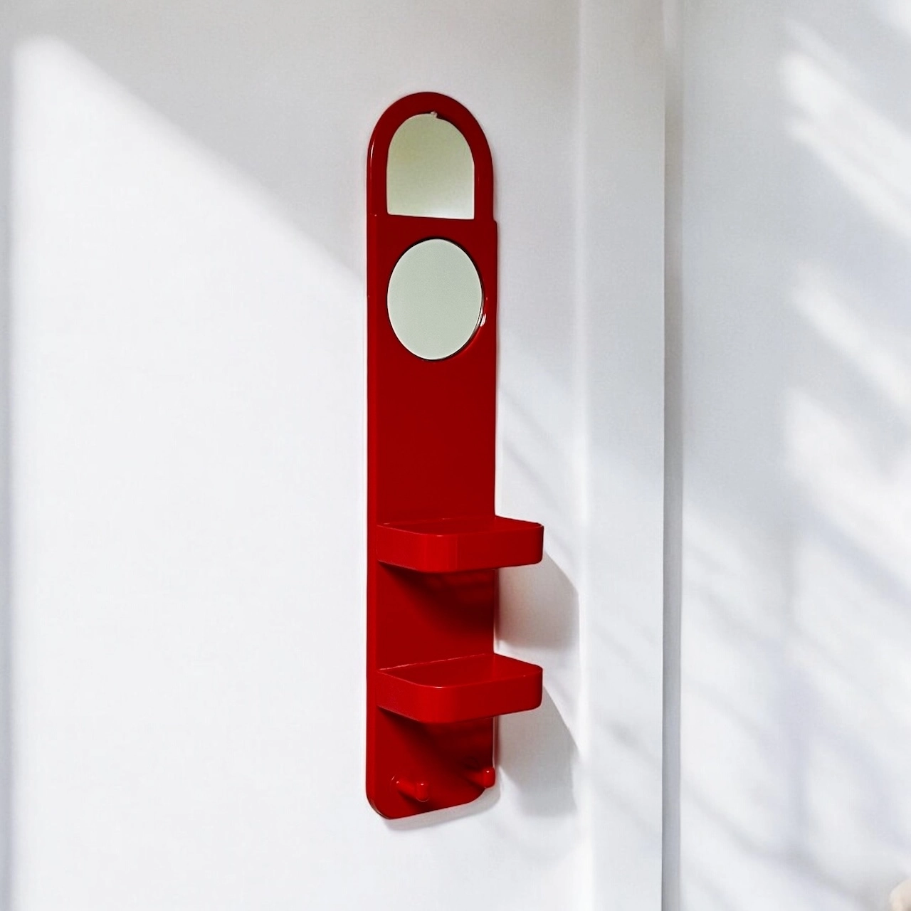 Stylish Plastic Wall Organizer - 70s Space Age Bathroom Storage Makio Hasuike