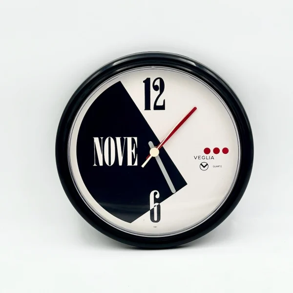 Veglia Borletti Italy Wall Clock – Iconic 80s Design - natavintage.com