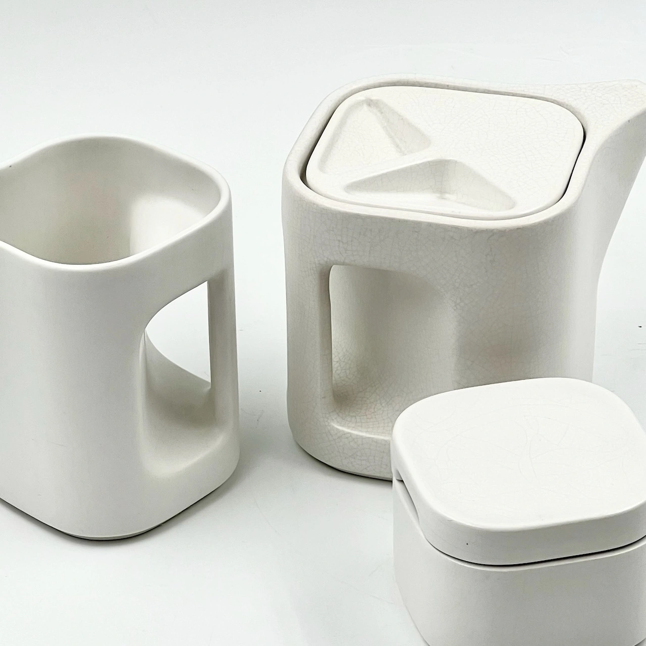 70s Ceramic Coffee Set Arnolfo Di Cambio - Iconic Makio Hasuike Design - Image 3