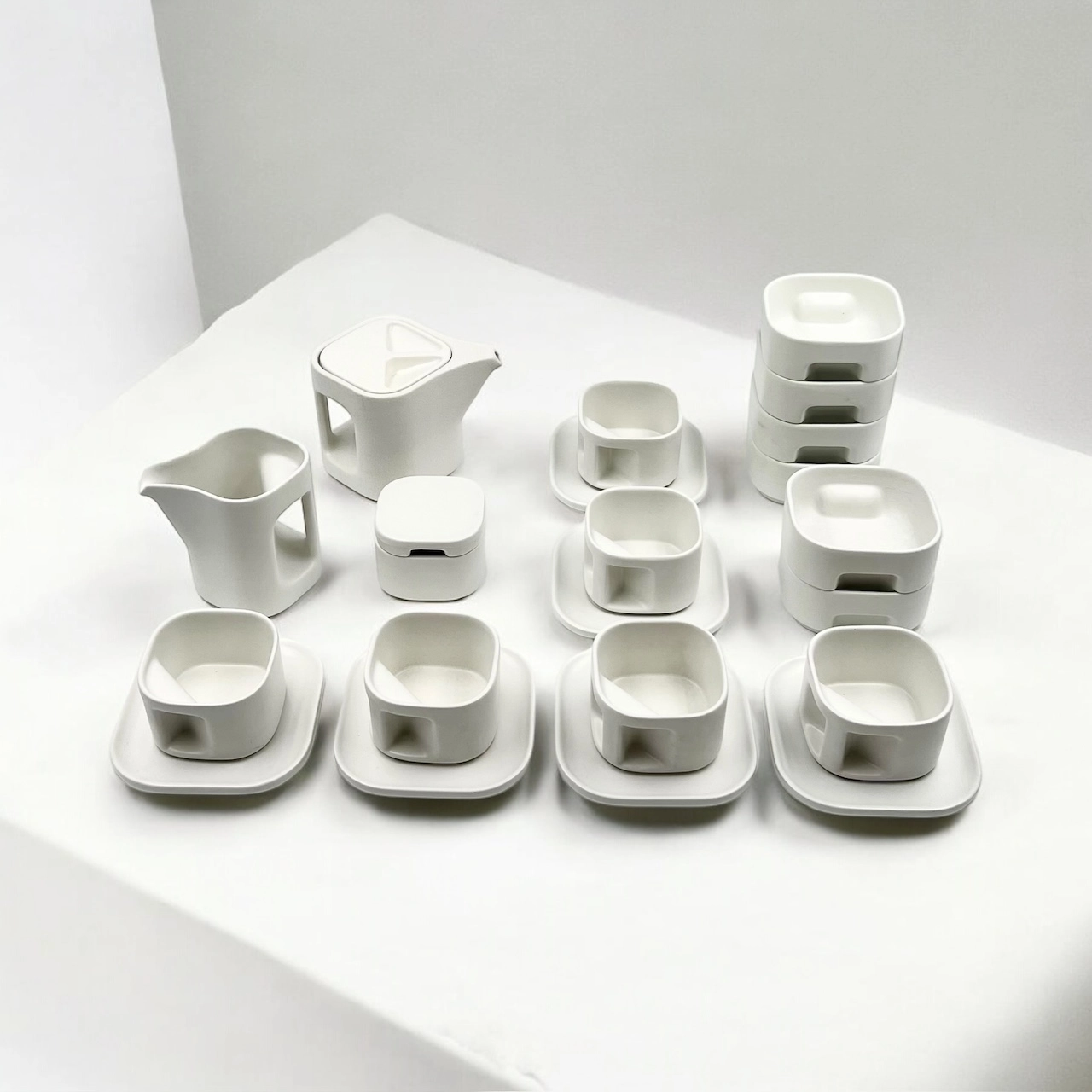 70s Ceramic Coffee Set Arnolfo Di Cambio - Iconic Makio Hasuike Design - Image 6