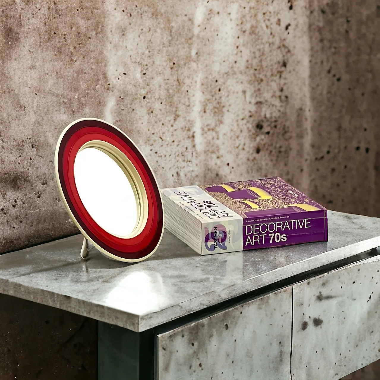 Vintage 70s Table Mirror - Space Age Decor with Bold Retro Colors - Image 10