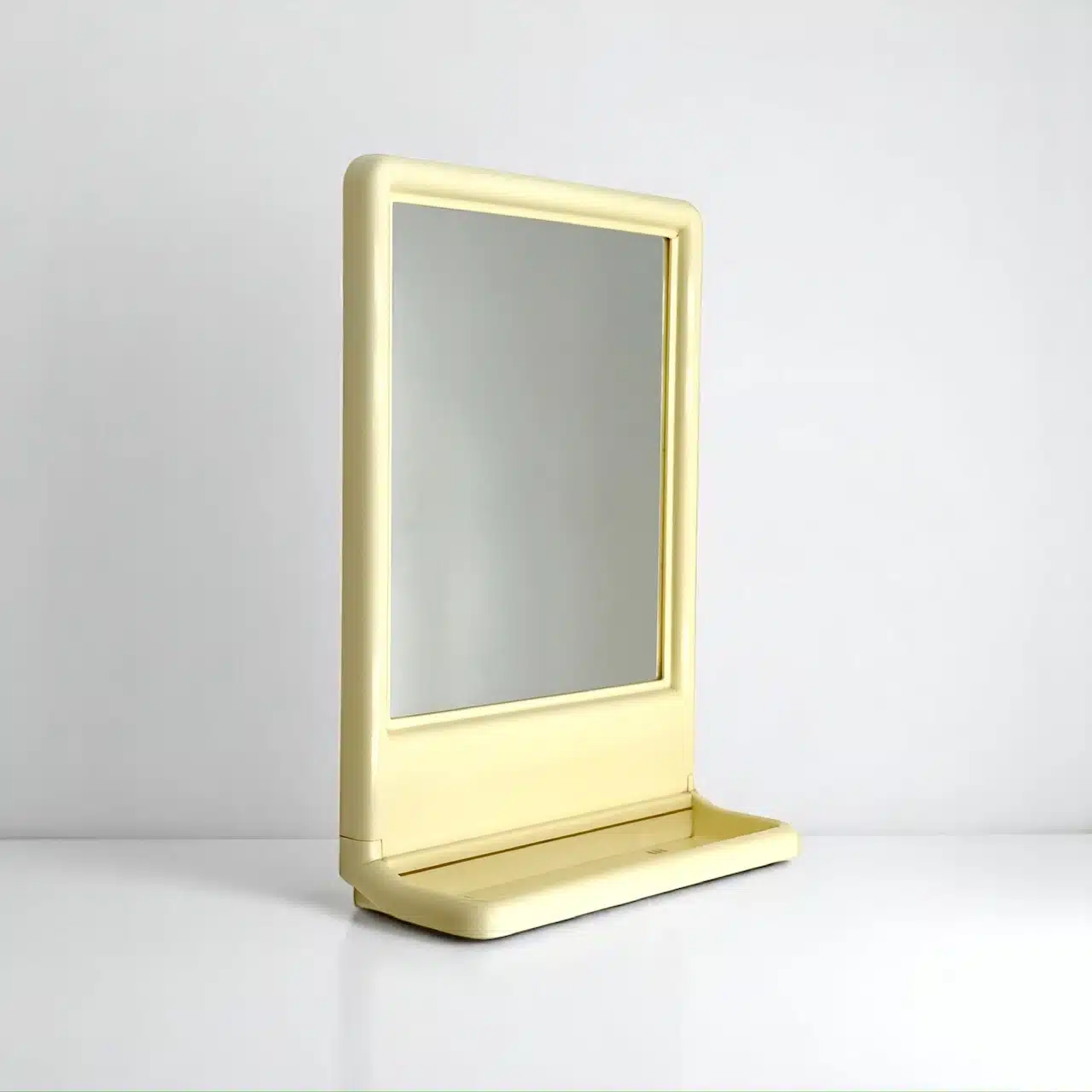 Charming 70s Vintage Mirror with Rare Built-In Shelf - Image 6