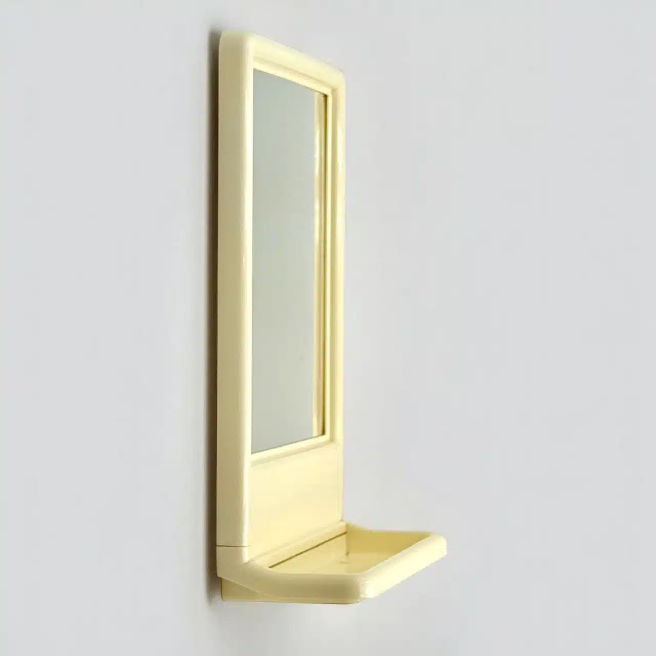 Charming 70s Vintage Mirror with Rare Built-In Shelf - Image 7