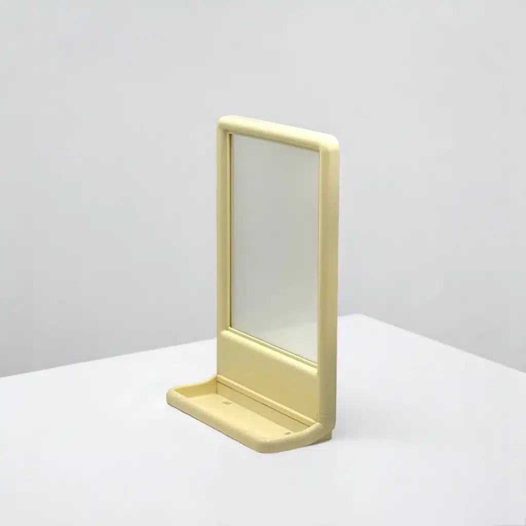 Charming 70s Vintage Mirror with Rare Built-In Shelf - Image 11