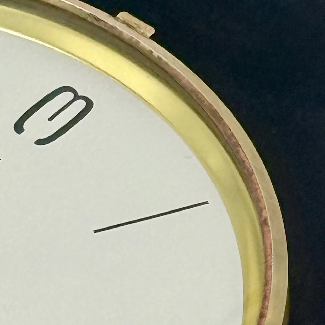 Elegant Vintage Wall Clock in Black Formica – ODO France 60s Treasure - Image 2