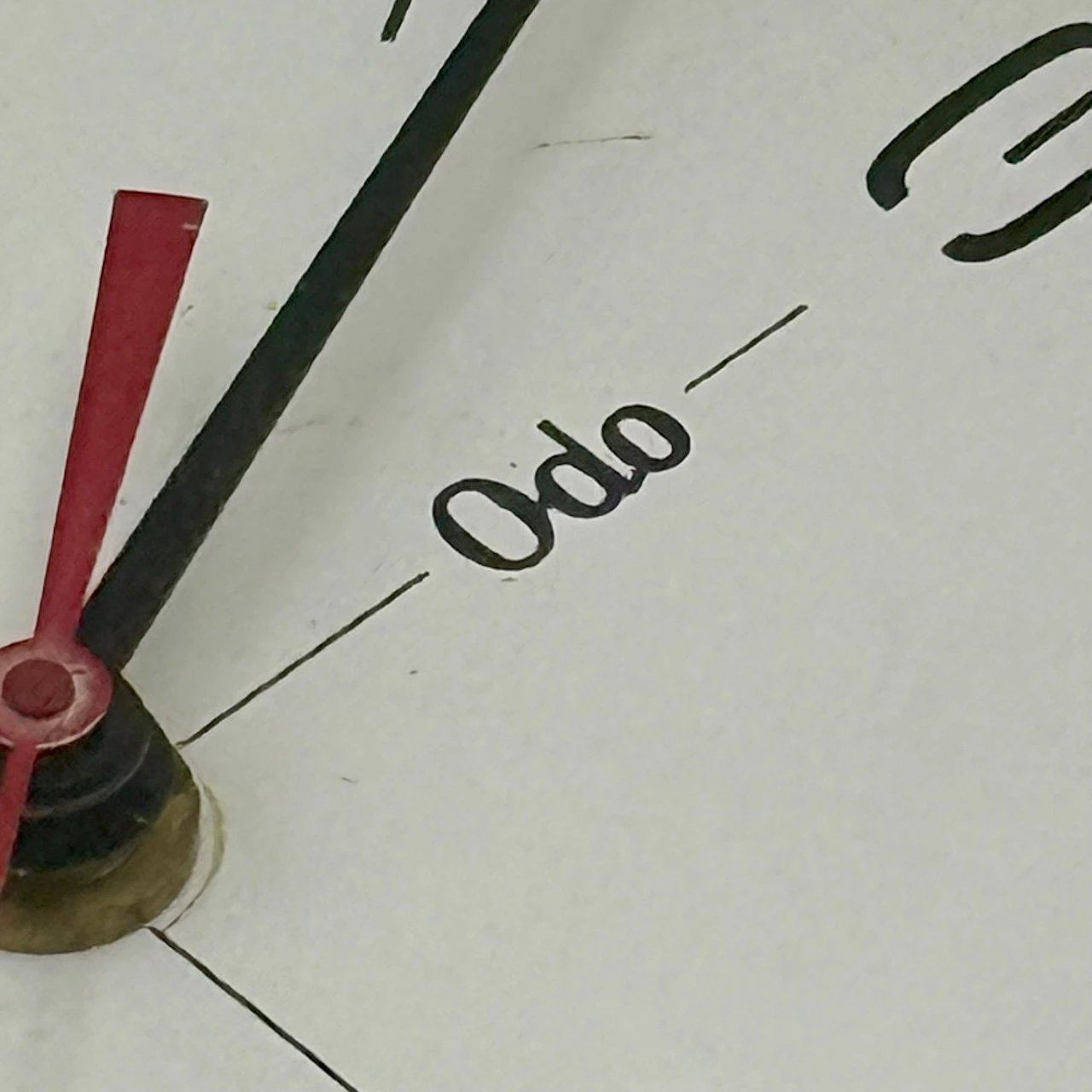 Elegant Vintage Wall Clock in Black Formica – ODO France 60s Treasure - Image 3