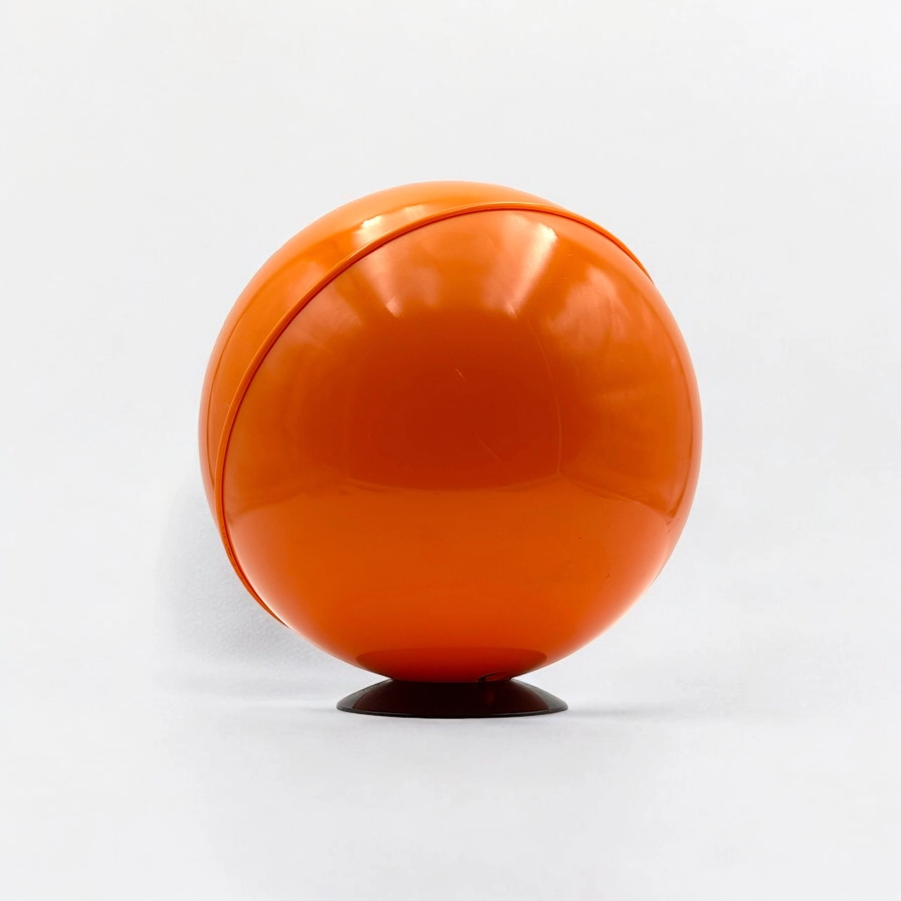 Iconic 70s Space Age Clock – Vibrant Orange Globe Design - Image 4