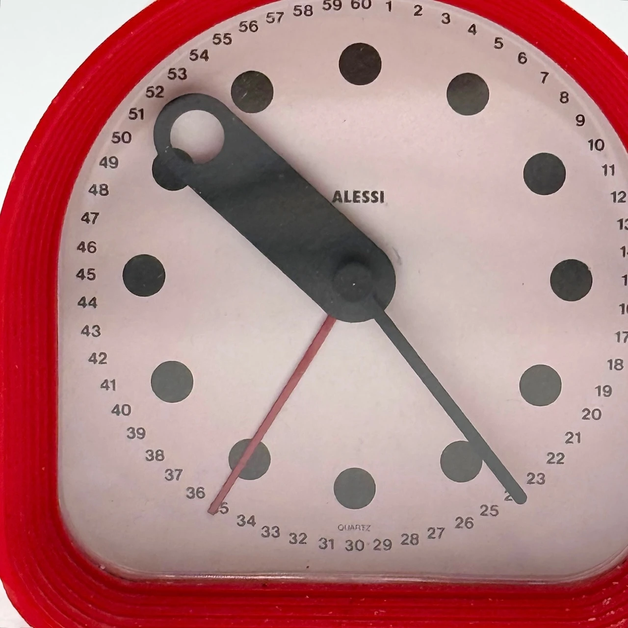 Iconic Design Clock by Joe Colombo for Alessi 80s - Image 4