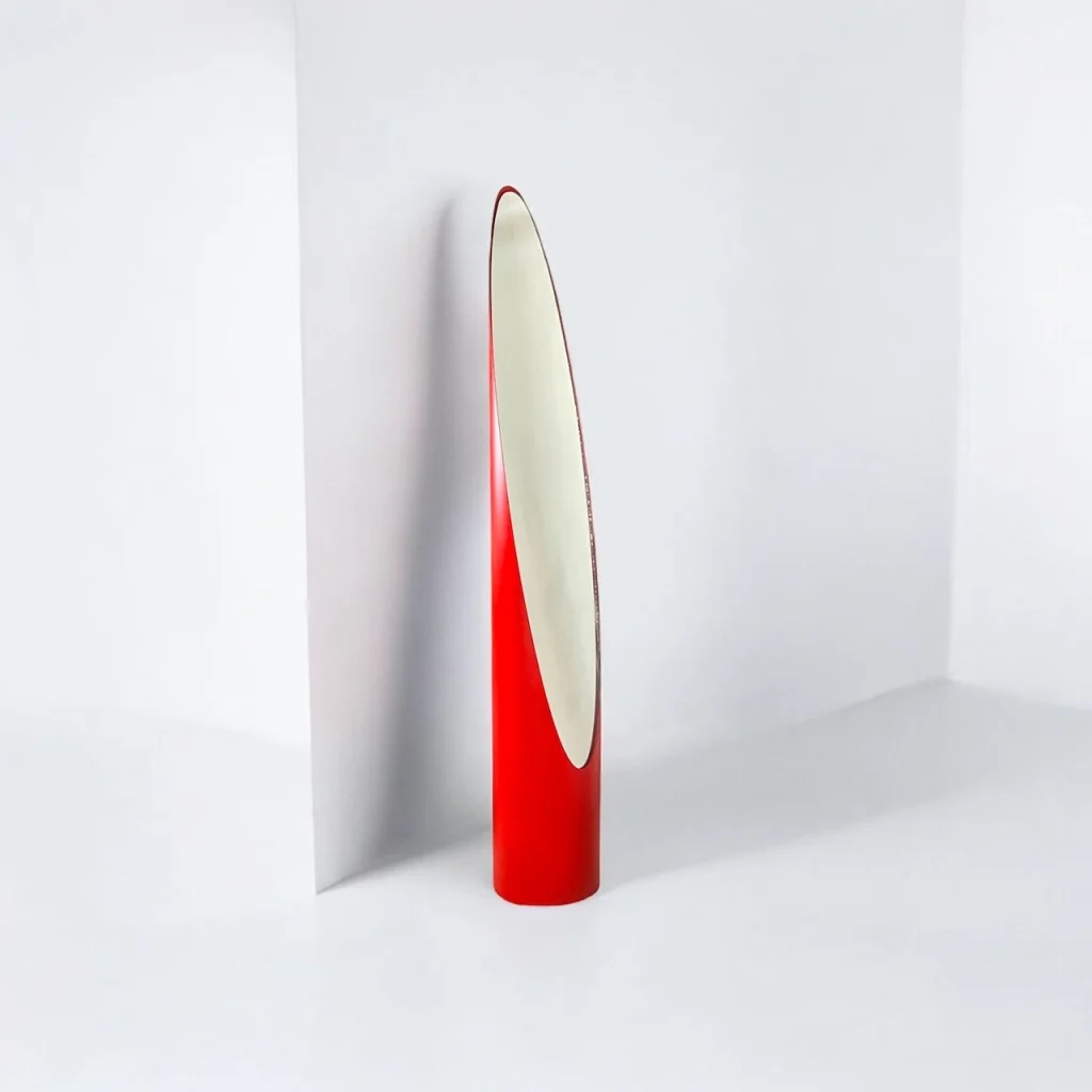 Lipstick Mirror in Glossy Red - 70s Vintage Design Masterpiece - Image 11