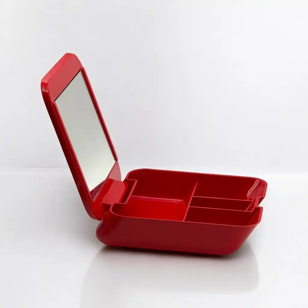 Makio Hasuike Red Vanity Box for Gedy – 70s Italian Design - Image 11