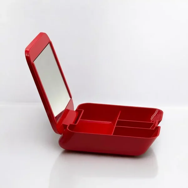 Makio Hasuike Red Vanity Box Gedy 70s Italian Design