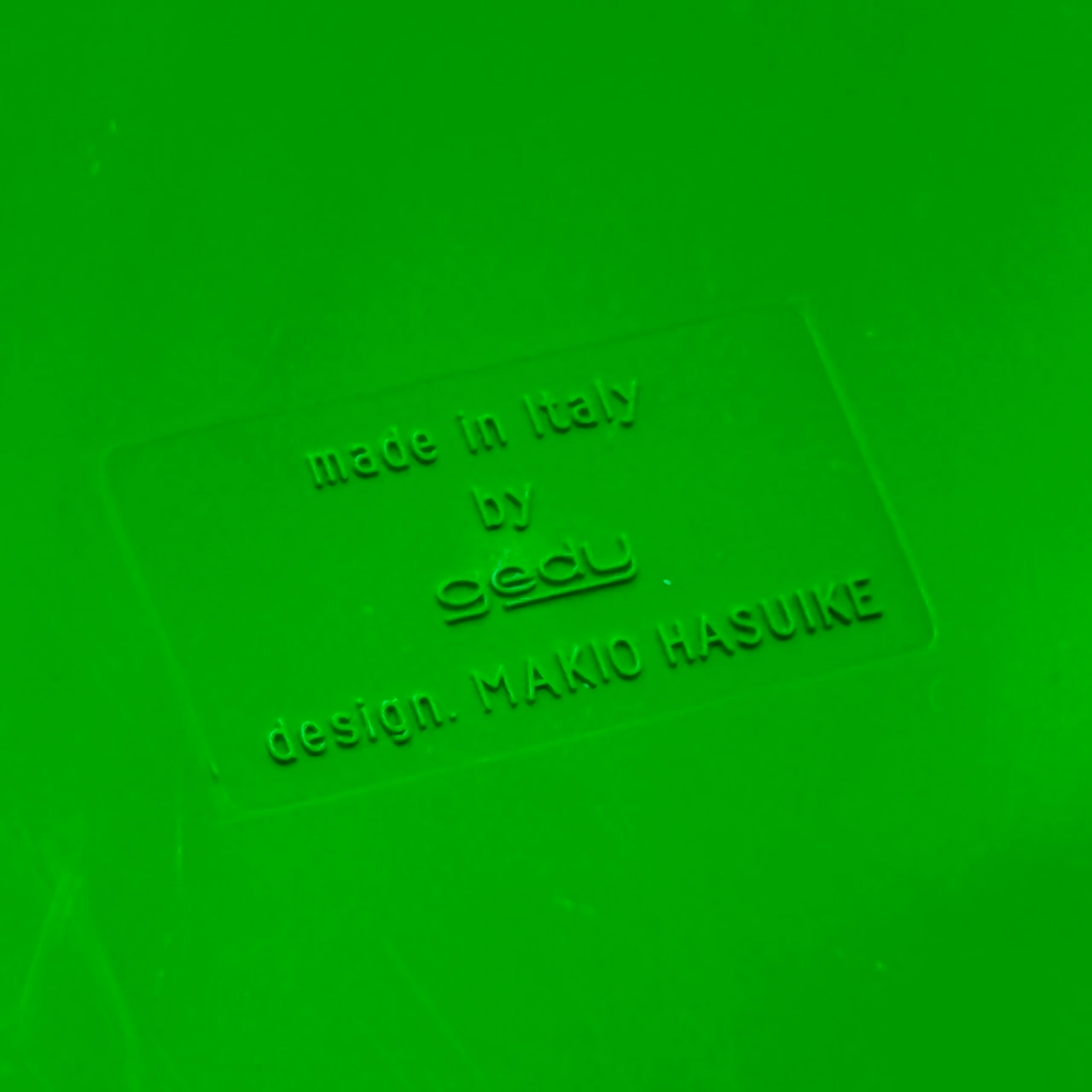 Makio Hasuike Vibrant Green Bin for Gedy 1970s - Image 10