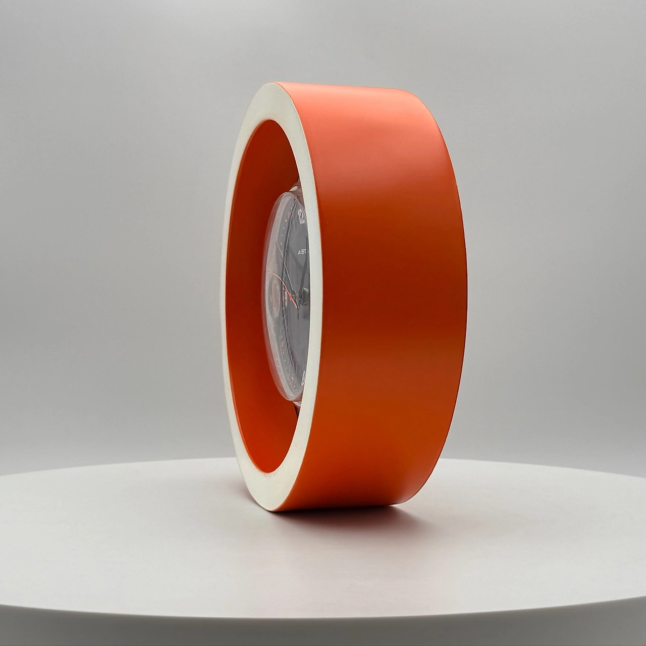 Orange Space Age Wall Clock Astra Italy 1970s - Image 6