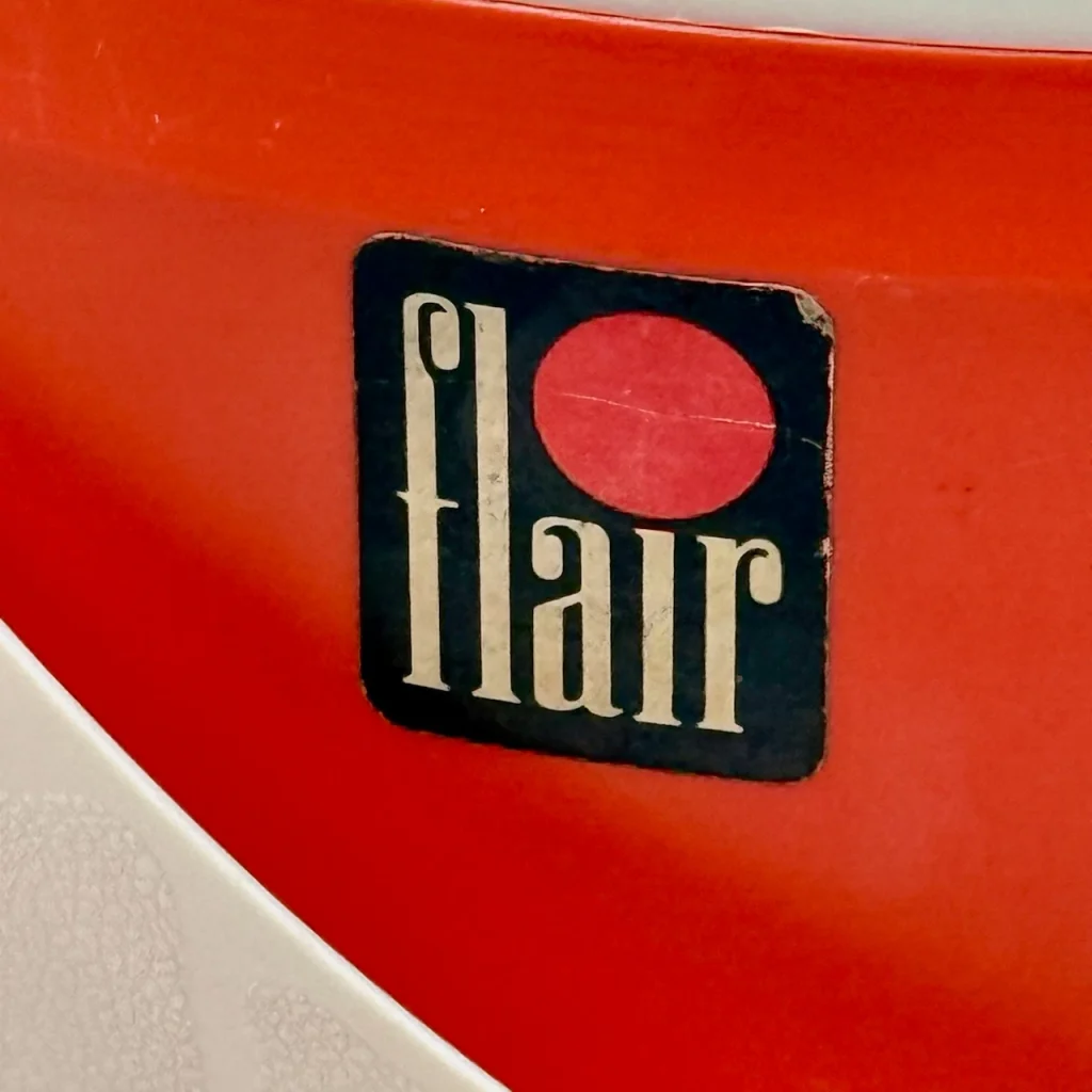 Playful Orange 70s Stool with Hidden Storage by Flair - Image 5