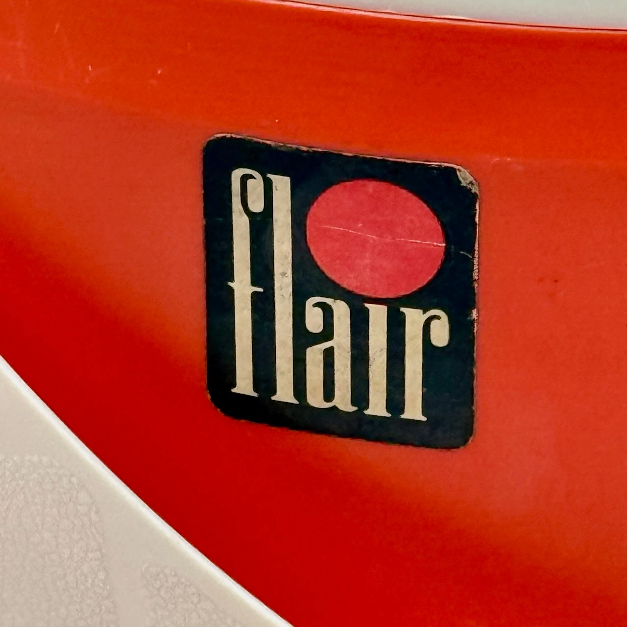 Playful Orange 70s Stool with Hidden Storage by Flair - Image 2