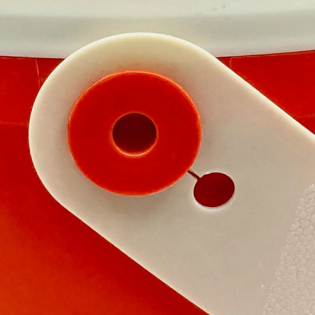 Playful Orange 70s Stool with Hidden Storage by Flair - Image 4