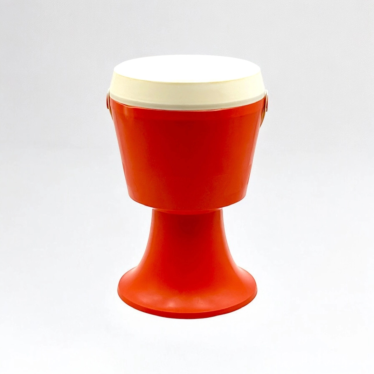 Playful Orange 70s Stool with Hidden Storage by Flair - Image 6
