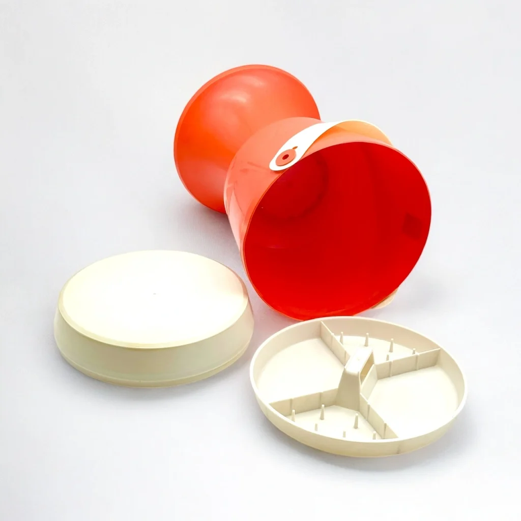 Playful Orange 70s Stool with Hidden Storage by Flair - Image 7