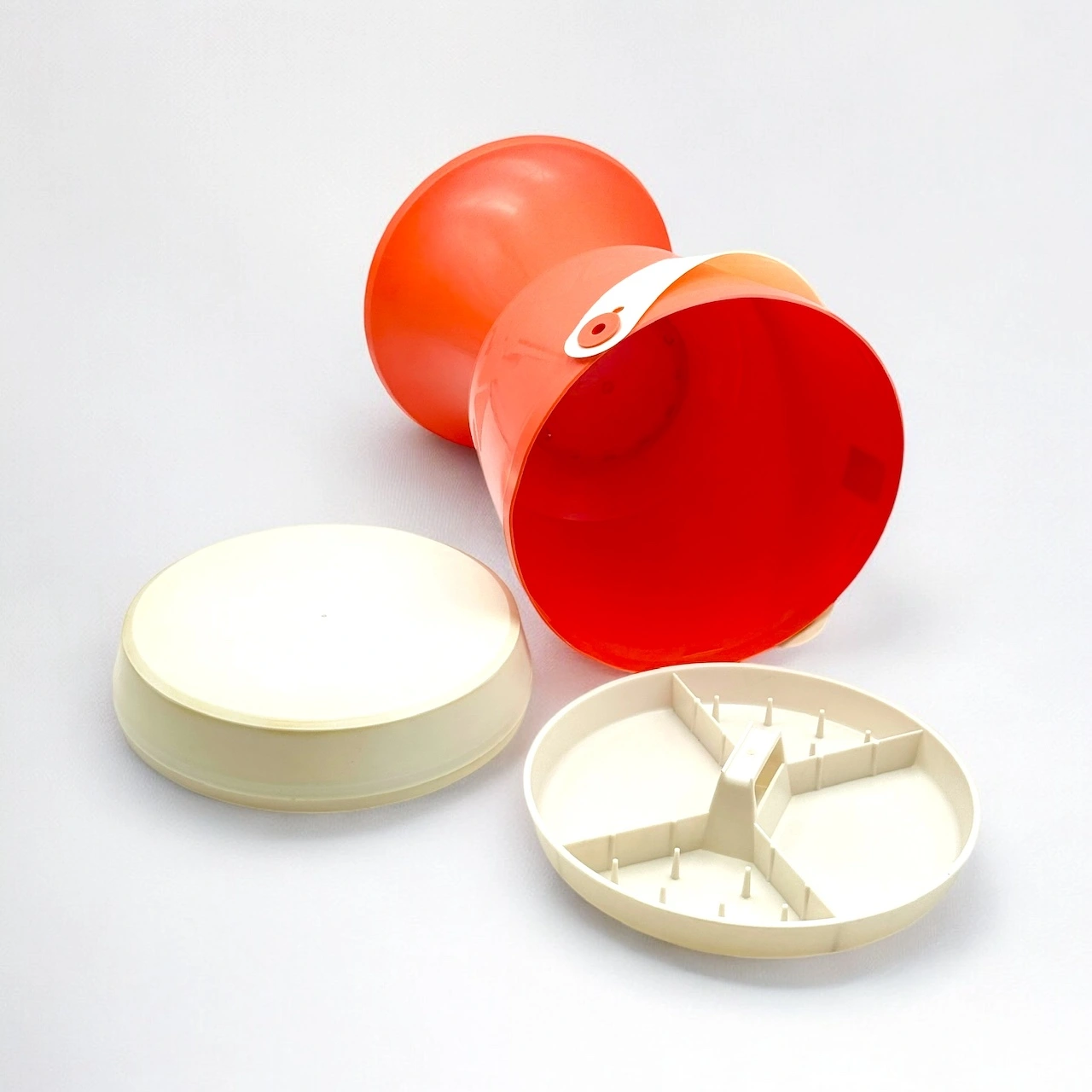 Playful Orange 70s Stool with Hidden Storage by Flair - Image 8