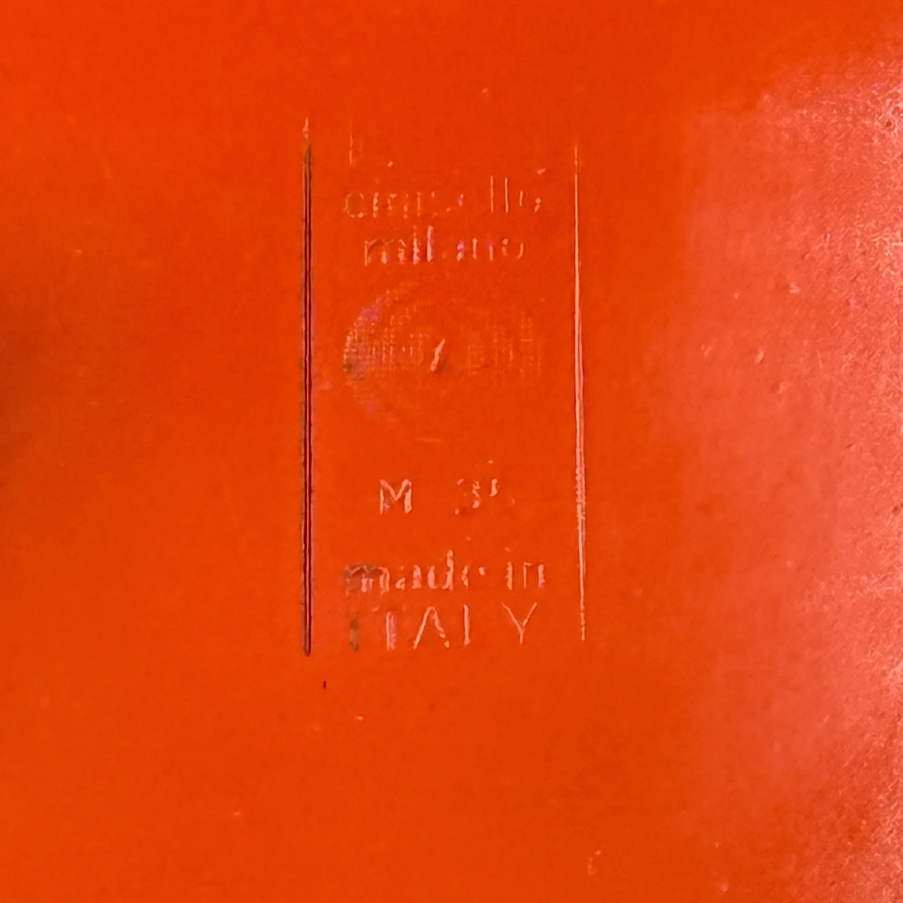 Rare 70s Space Age Coat Hooks Luci Milano Orange Hue - Image 2