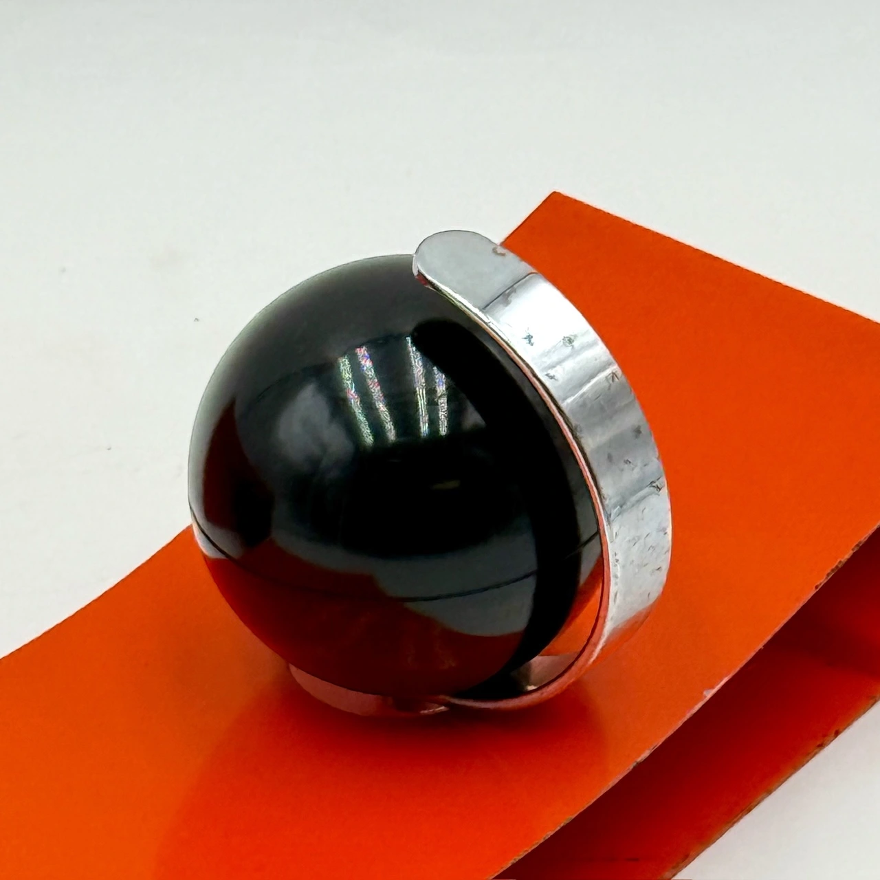 Rare 70s Space Age Coat Hooks Luci Milano Orange Hue - Image 6