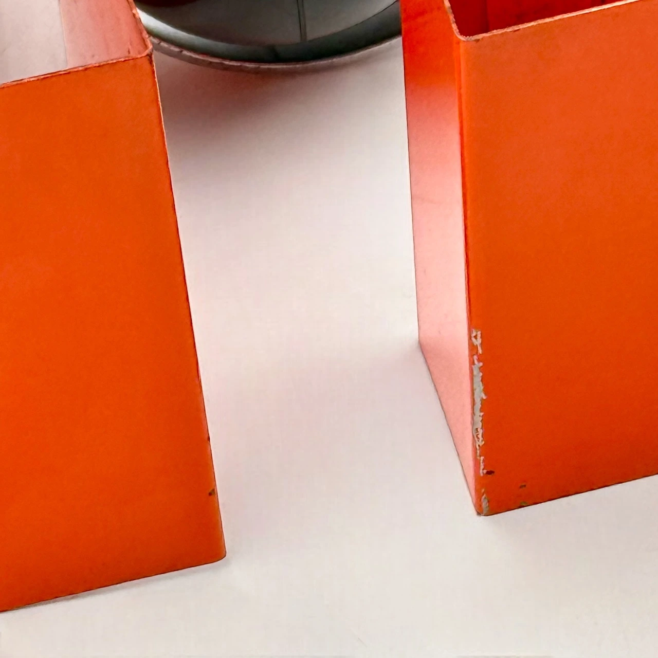 Rare 70s Space Age Coat Hooks Luci Milano Orange Hue - Image 8