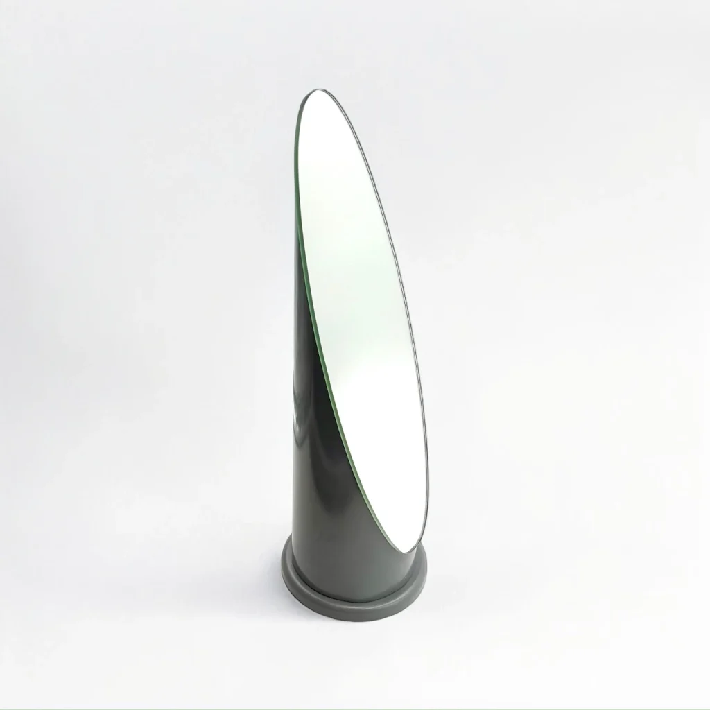 Rare Tabletop Lipstick Mirror in Grey 1970s - Image 2