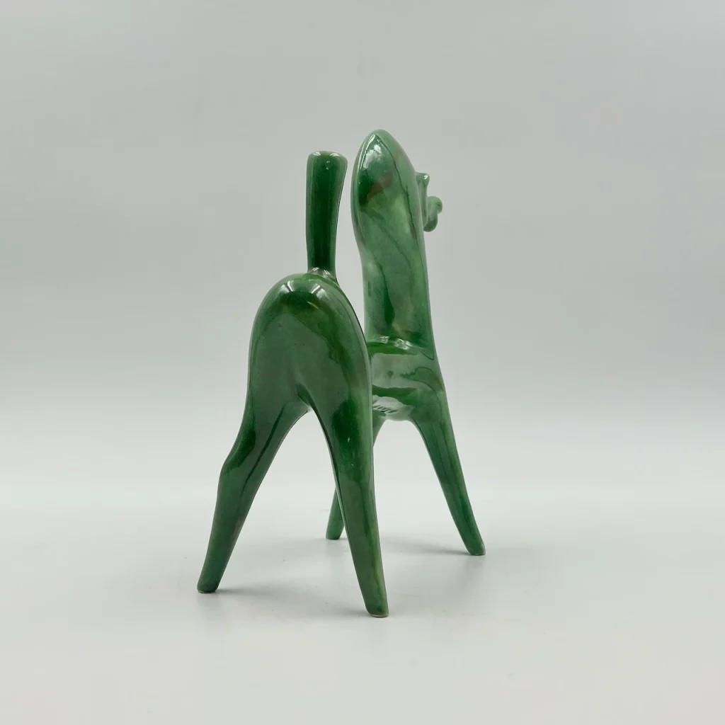 Rare 70s Roberto Rigon Green Ceramic Horse Figurine - Vintage - Image 17