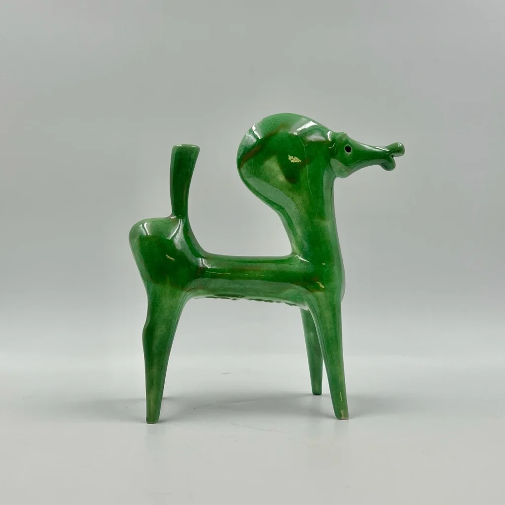Rare 70s Roberto Rigon Green Ceramic Horse Figurine - Vintage - Image 15