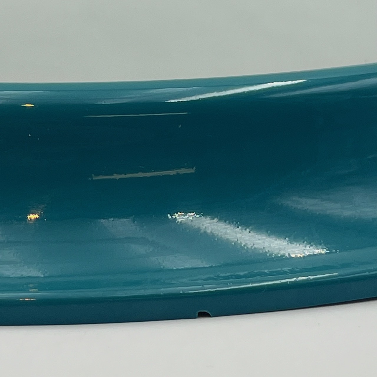 Vintage Italian Wall Mirror in Turquoise Blue 1970s - Image 4