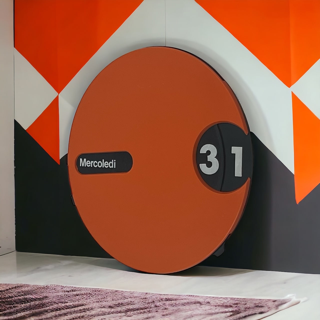 Rare 1970s Italian Space Age Calendar: Retro Futurism Timepiece - Image 9