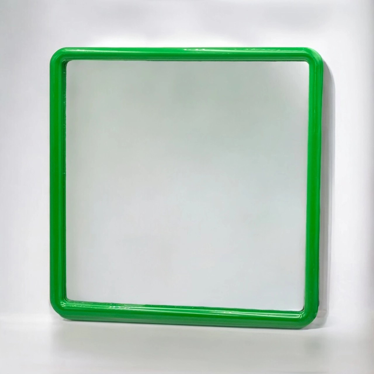 Space Age Mirror in Vibrant Green by Gedy 1970s - Image 4