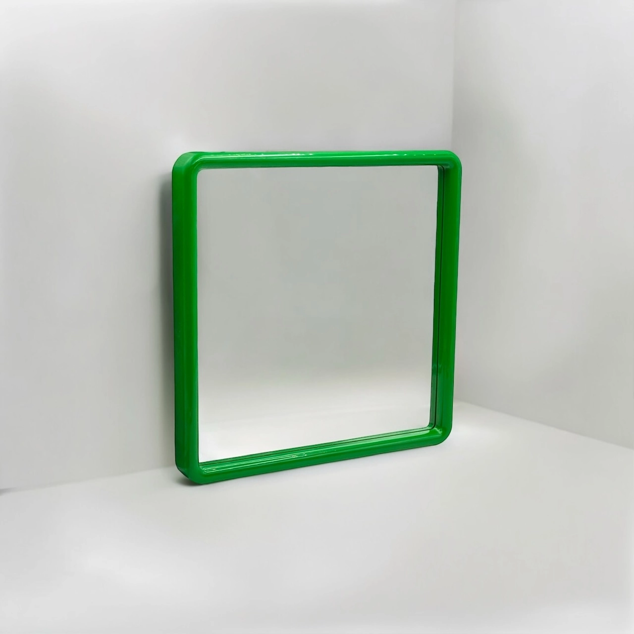 Space Age Mirror in Vibrant Green by Gedy 1970s - Image 5