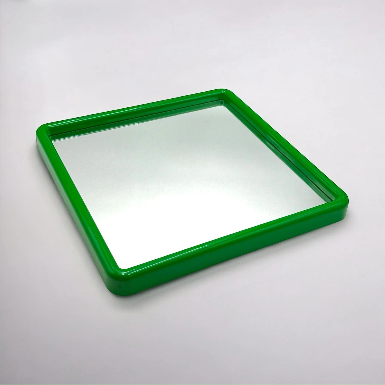 Space Age Mirror in Vibrant Green by Gedy 1970s - Image 7