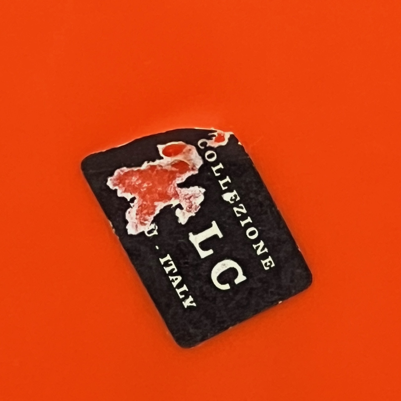 Space Age Orange Oval Mirror SALC Cantu 70s - Image 6